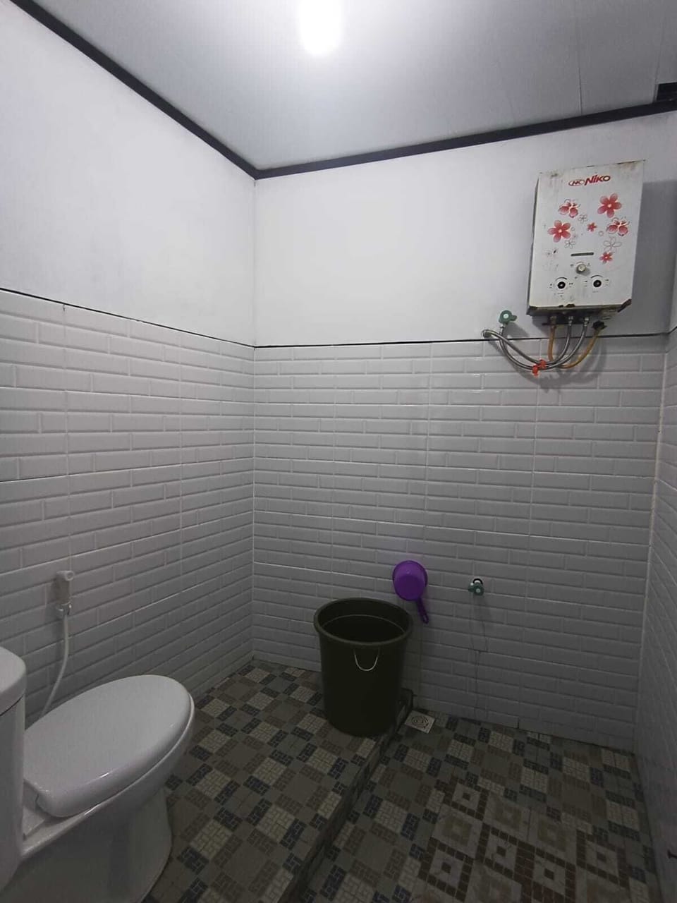 Shower, soap, shampoo, toilet paper