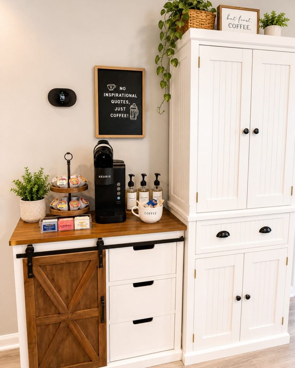 Enjoy a dedicated coffee station with a Keurig, complimentary coffee and tea, making every morning feel like home.