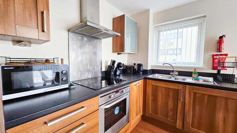 Microwave, oven, stovetop, dishwasher