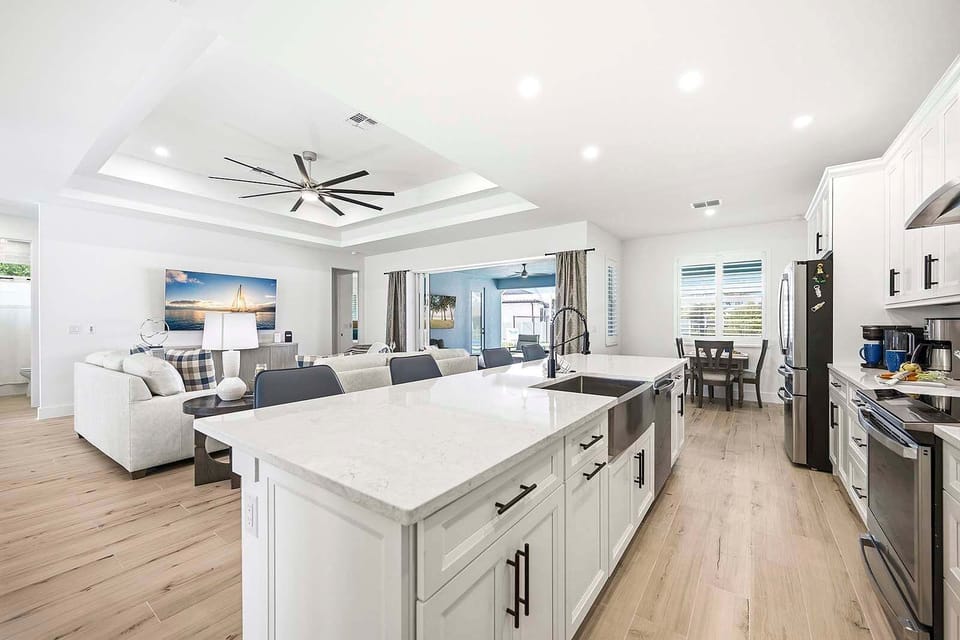 Open Living and a Large Kitchen Island for Entertaining