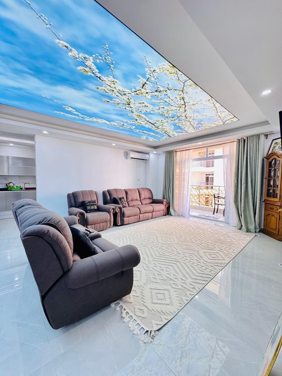 Family Apartment | Living area | 32-inch Smart TV with digital channels