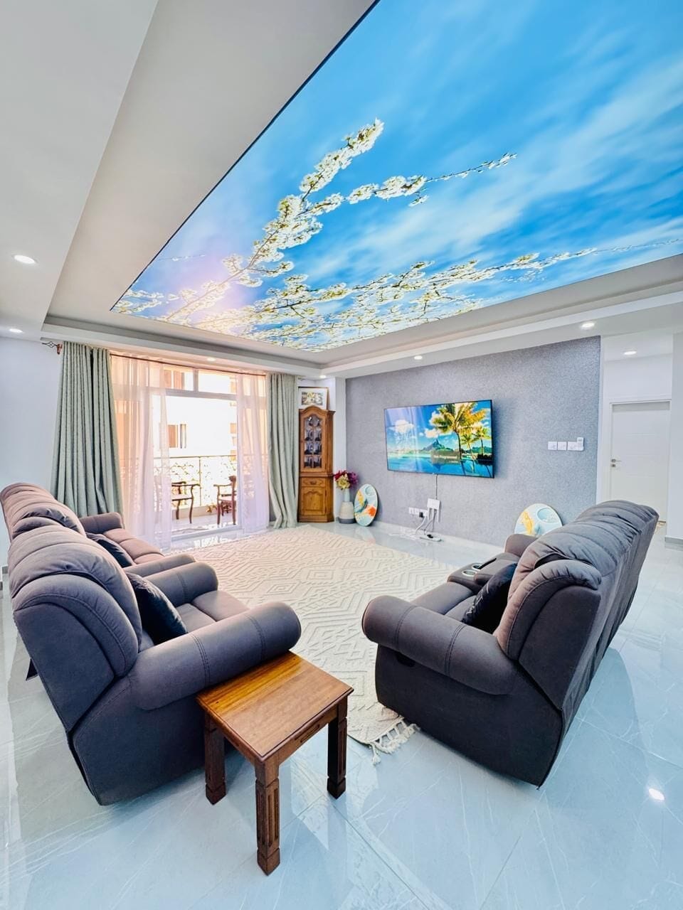 Family Apartment | Living area | 32-inch Smart TV with digital channels