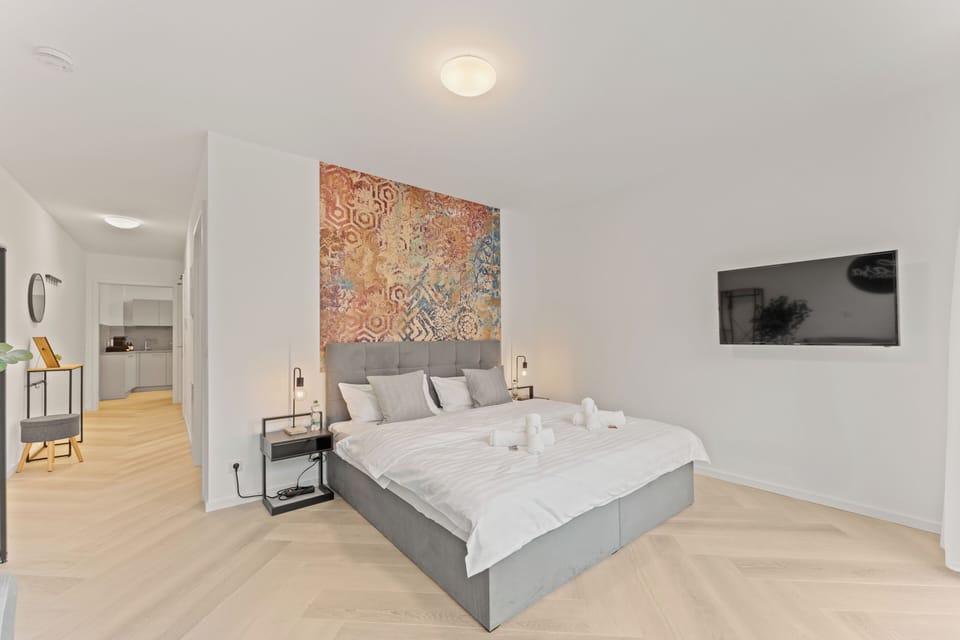 Comfort Apartment, 1 King Bed, Kitchen | Desk, laptop workspace, soundproofing, WiFi (free)