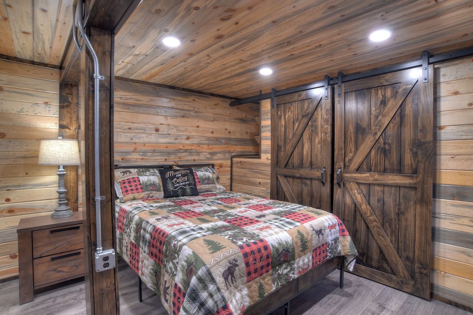 Lower Level Bedroom - Queen Bed and Smart TV