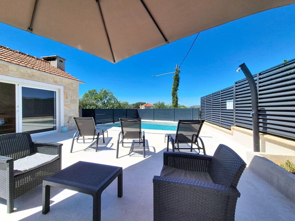 Furniture, Outdoor Furniture, Swimming Pool, Chair, Composite Material, Shade, Resort, Apartment, Outdoor Table, Eco Hotel
