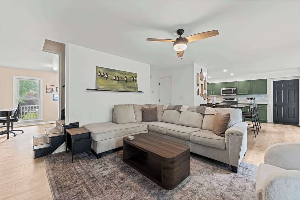 Cozy living area with sectional
