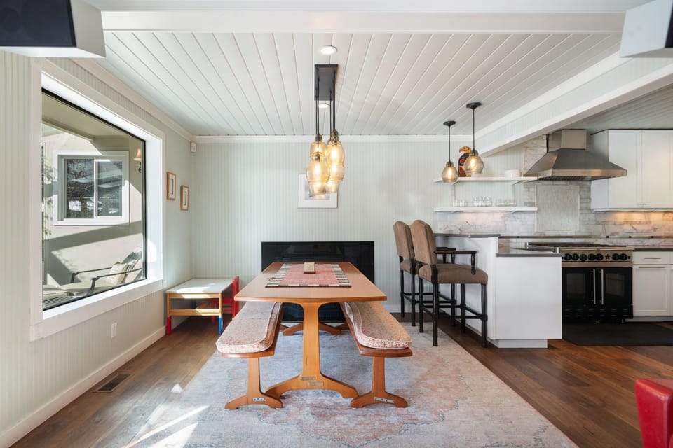 Open-concept living flows from the gathering space through to the kitchen.