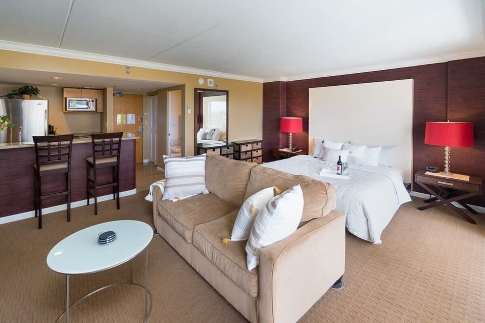 Apartment, Beach View, Beachfront (1 Bedroom) | 1 bedroom, desk, laptop workspace, iron/ironing board