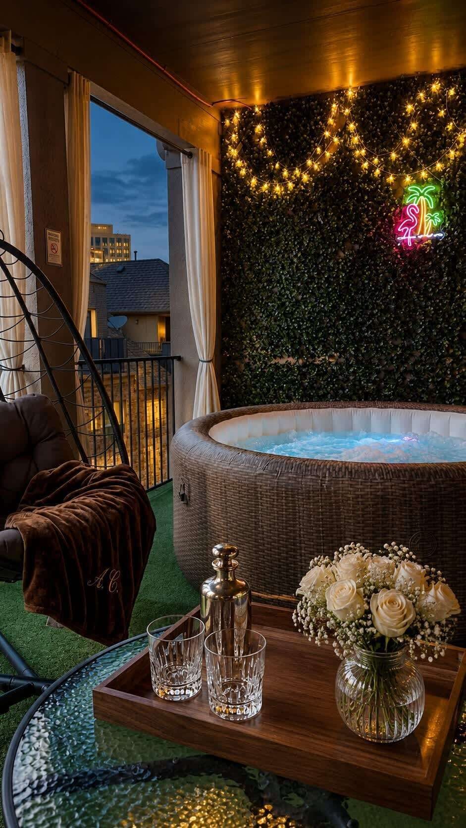 Outdoor spa tub