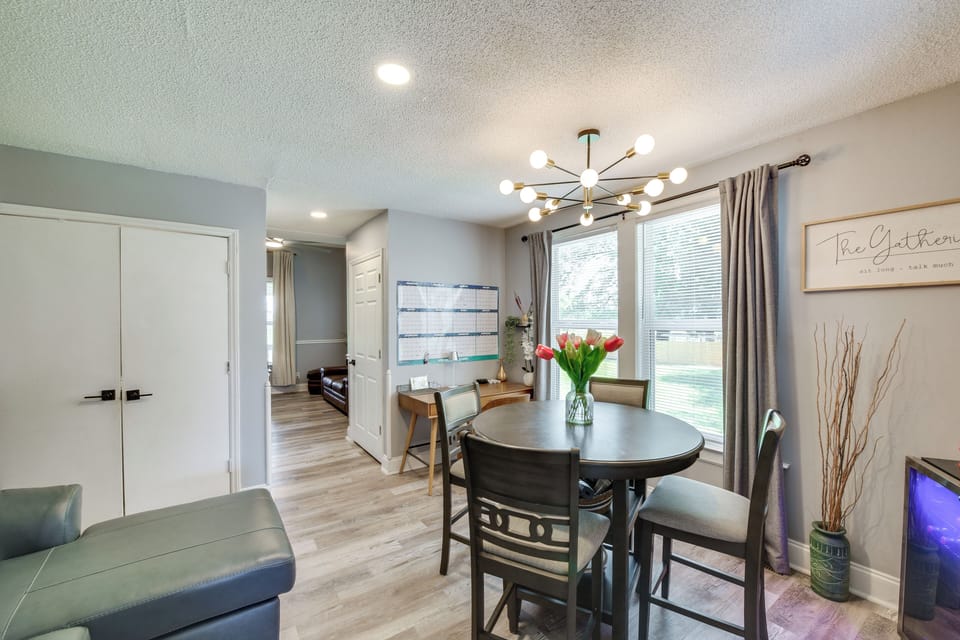 Dining Room | Desk | Coffee Bar | 1st Floor
