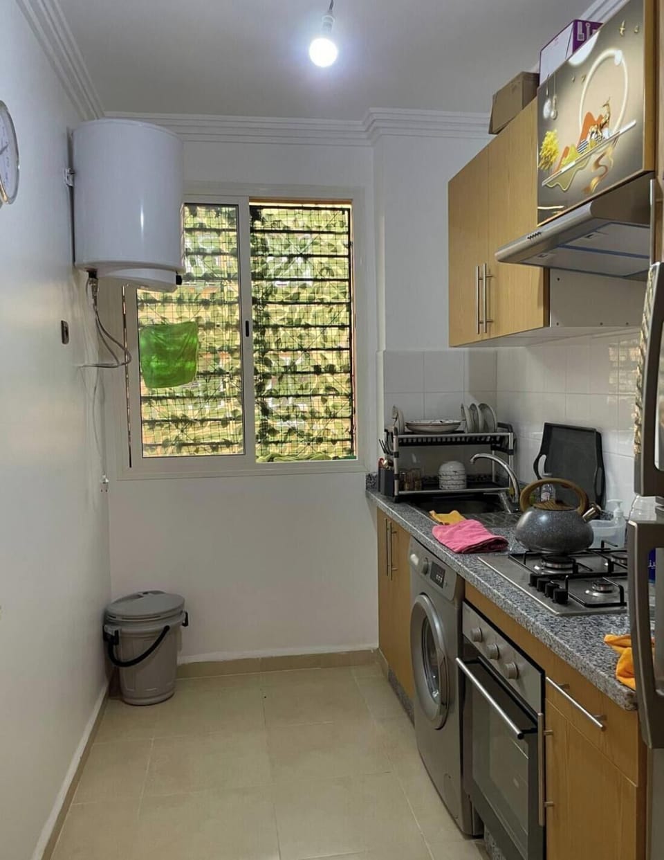 Comfort Apartment, Pool View | Private kitchen | Coffee/tea maker, full-size fridge, oven, stovetop