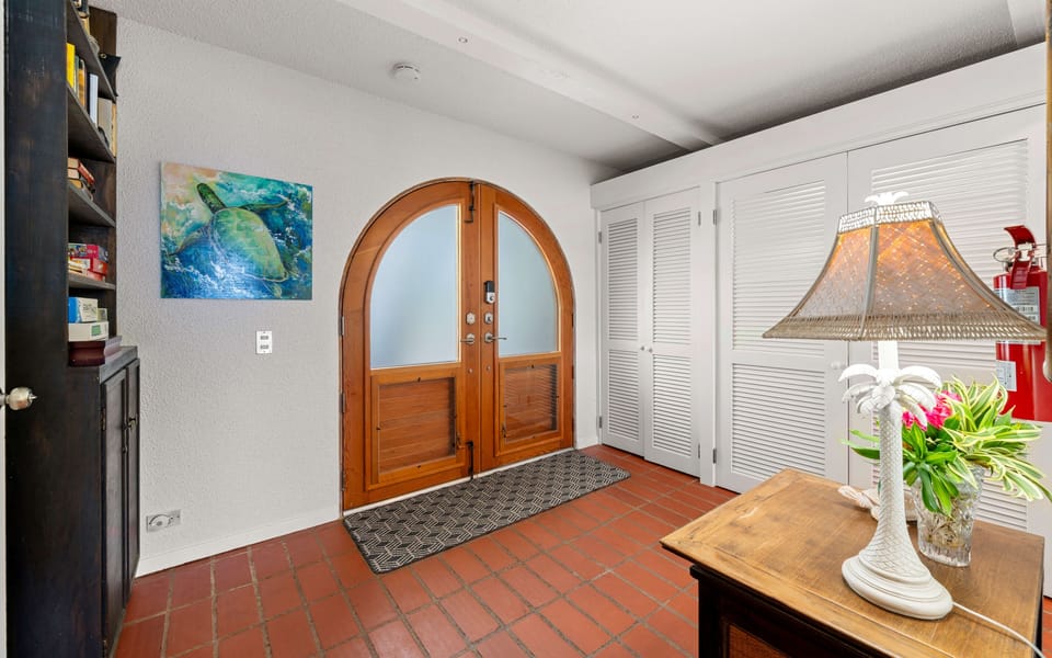 A warm and welcoming entrance sets the tone for your relaxing stay.
