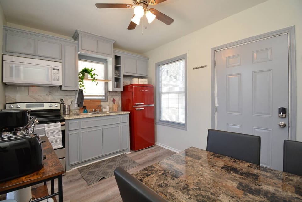 Dining area and kitchen