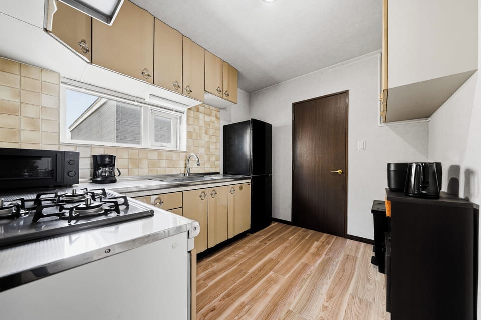 Apartment | Private kitchen | Fridge, microwave, stovetop, toaster