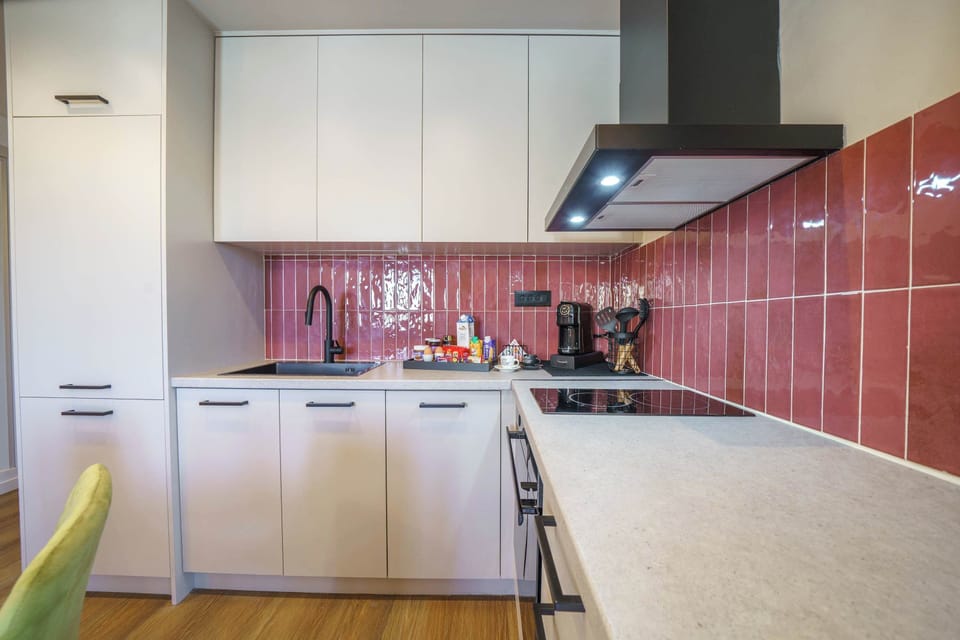 Kitchen Counter with Coffee Station