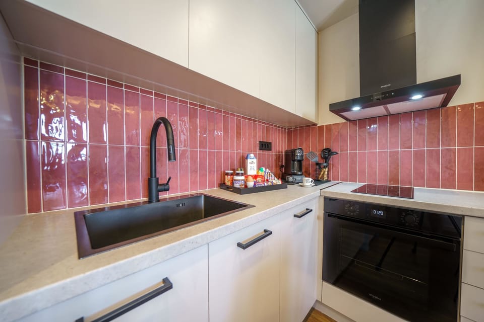 Contemporary Kitchen with Cooking Essentials