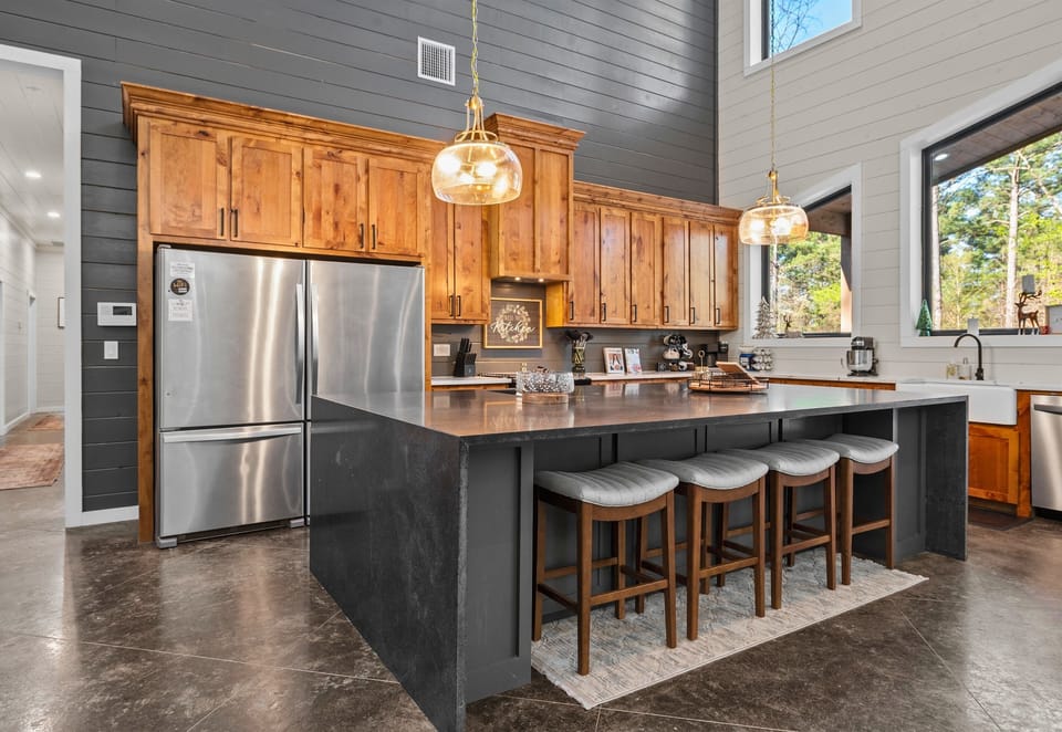 With generous counter space, modern appliances, and room for everyone to gather, preparing meals feels just as enjoyable as sharing them.