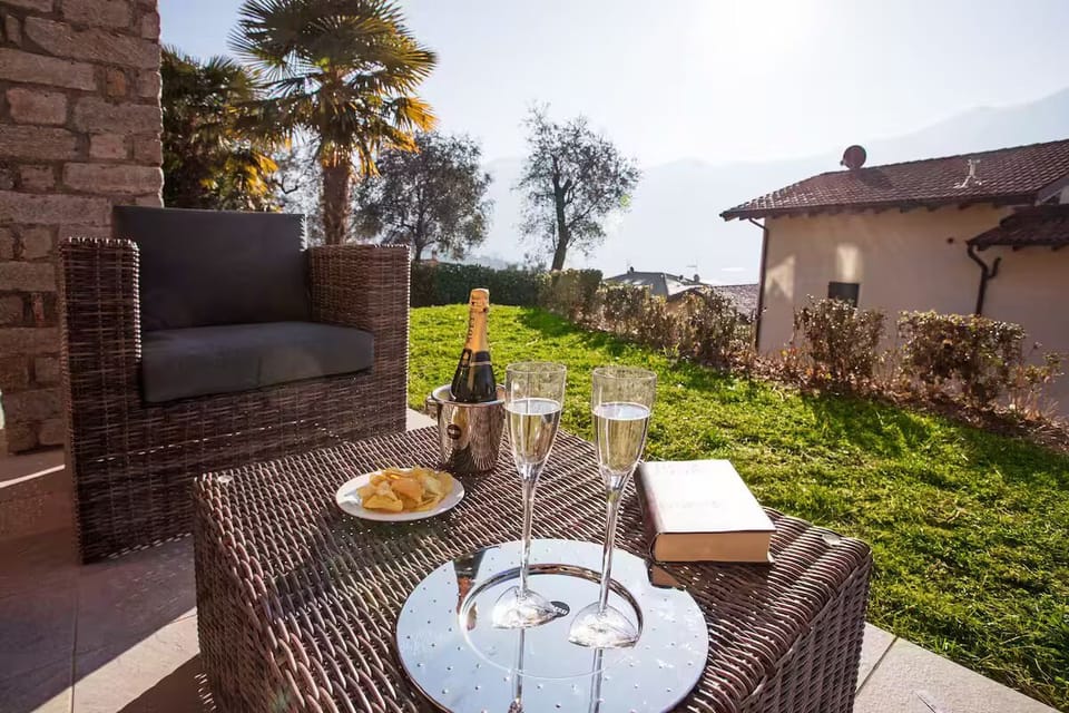 Enjoy an  aperitif on your private garden terrace 