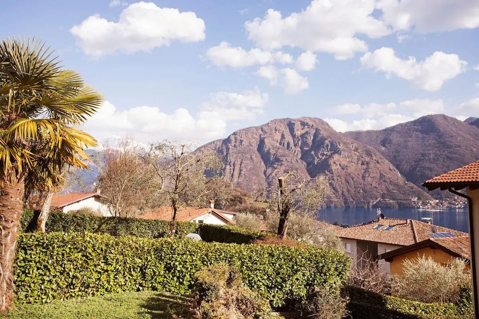 The lake and mountain view from your private garden.