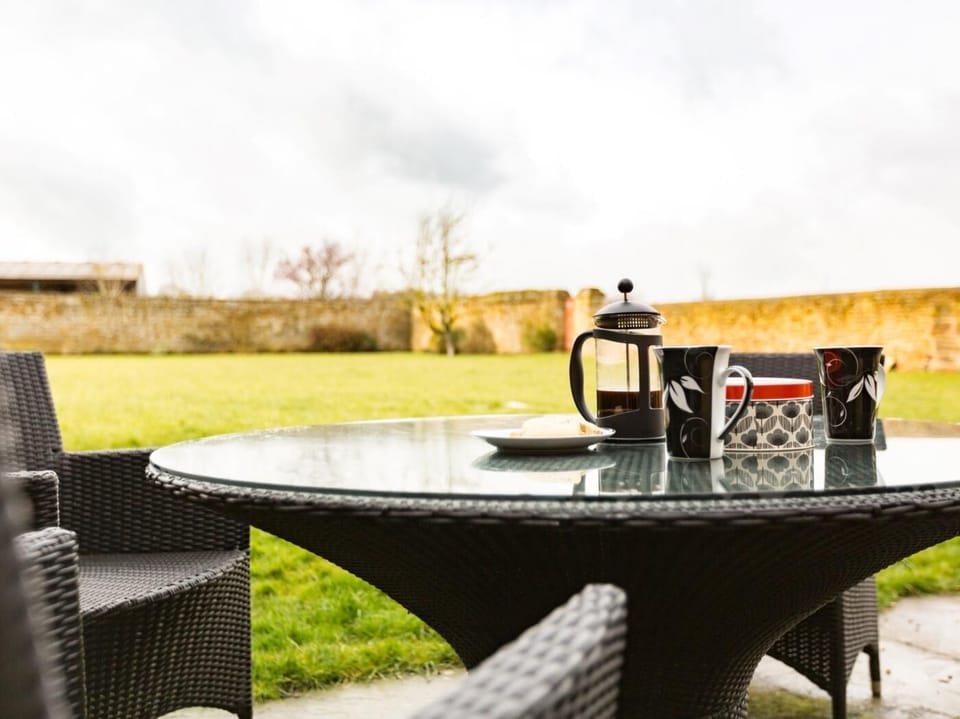 Relax in the garden with a coffee