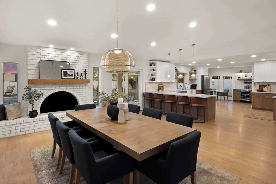 Modern dining and kitchen spaces made for connection. 