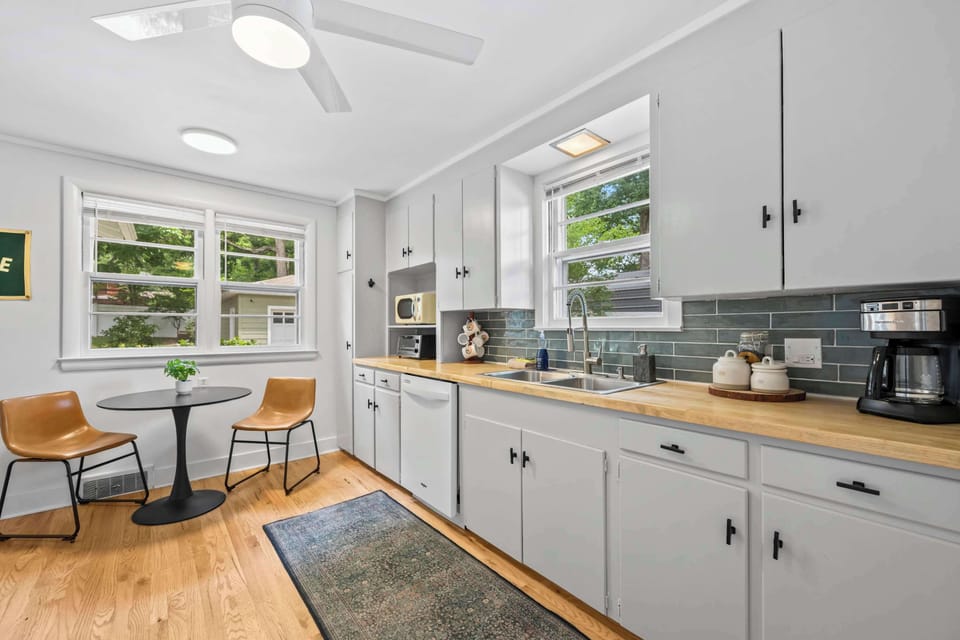Fully Equipped Kitchen with Dining Nook + Coffee Station