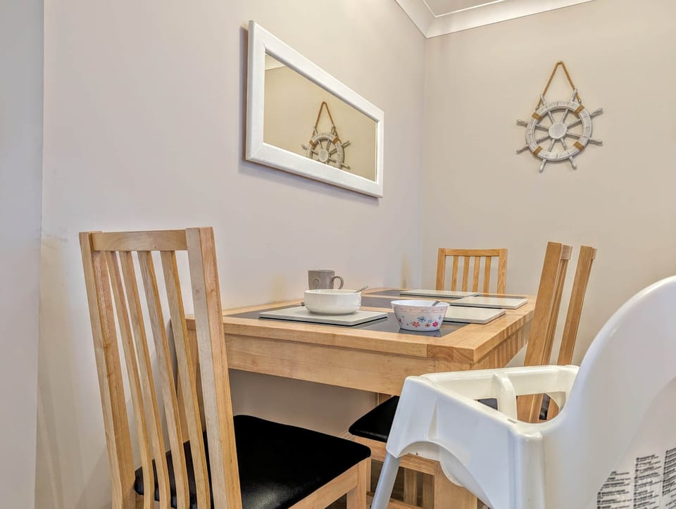 spacious dining table