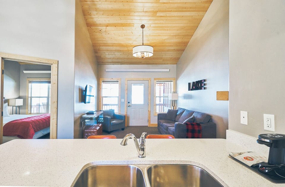 Cabin, 1 Bedroom, Lake View | Premium bedding, down comforters, pillowtop beds, desk