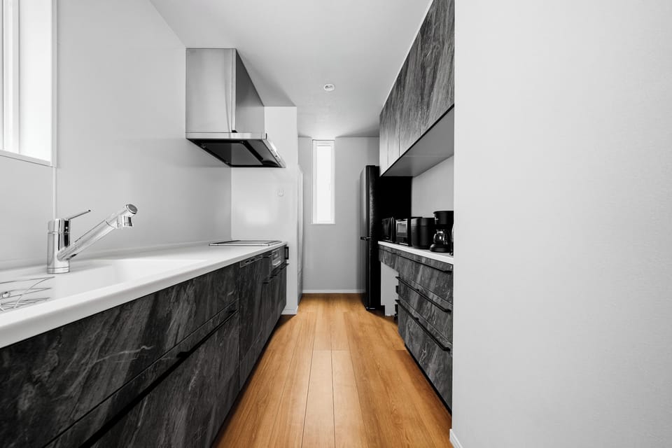 Apartment | Private kitchen | Coffee/tea maker, fridge, microwave, stovetop