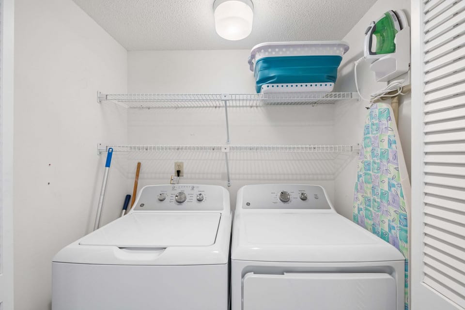 Convenient washer and dryer for guests