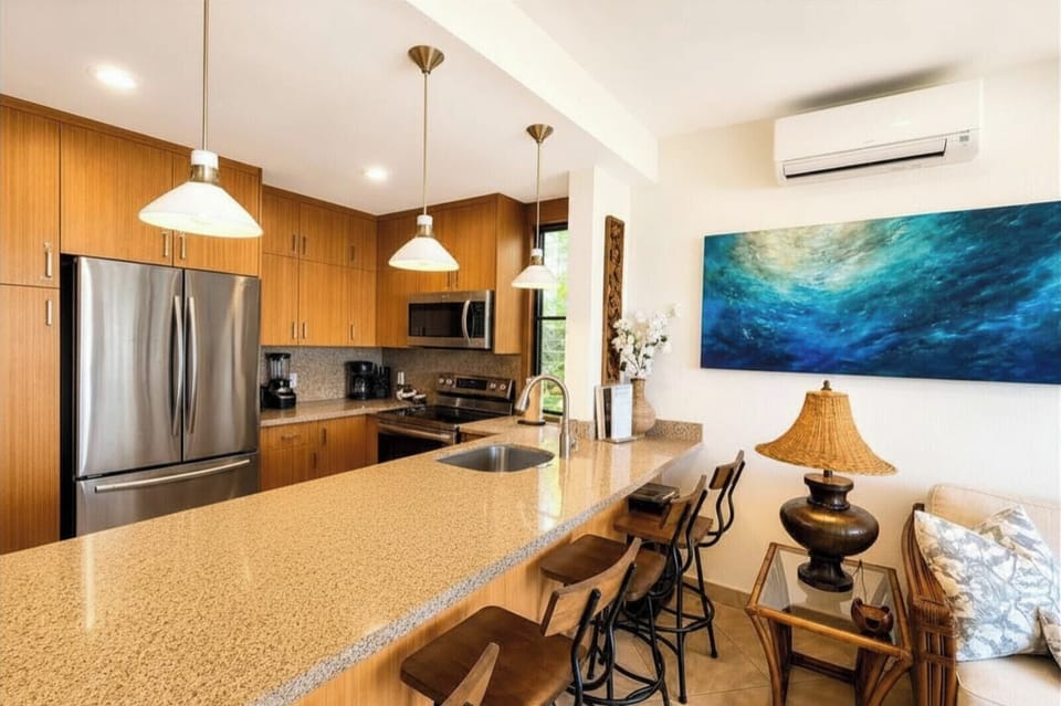 Modern kitchen with everything you need for a memorable Maui getaway