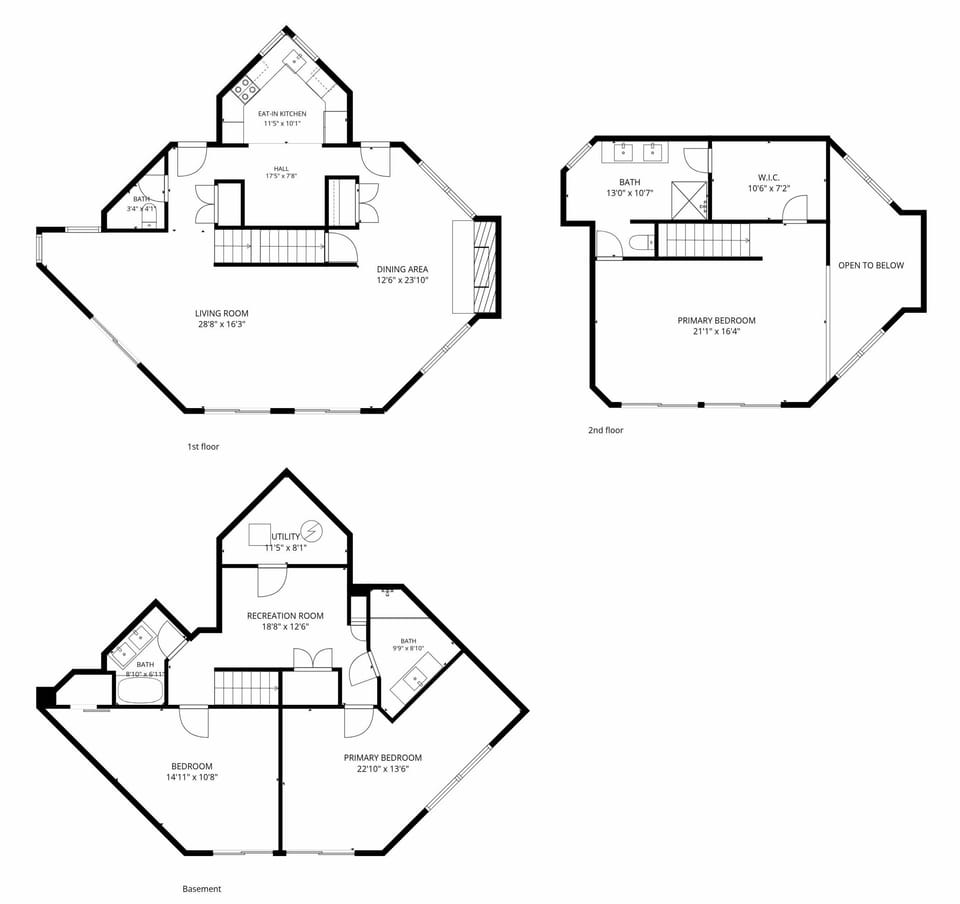 Unique floor plan that feel like a true Tree House!