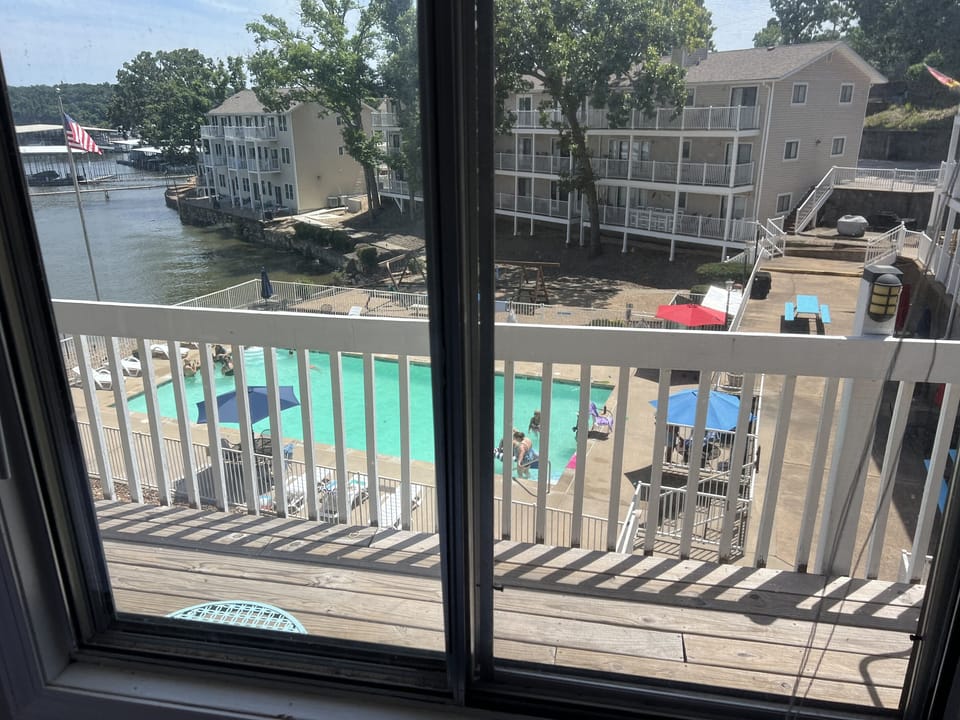 View from room of community pool