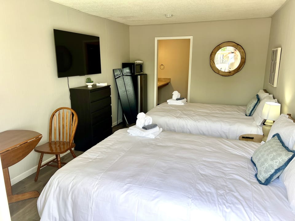 Two queen beds with new smart TV