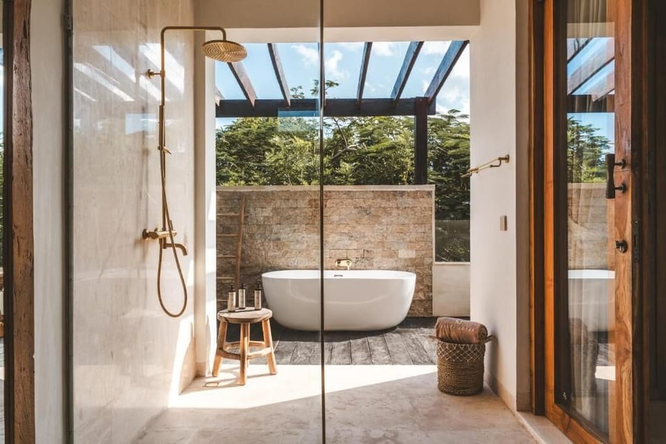 Double Room, Balcony, Partial Sea View | Bathroom