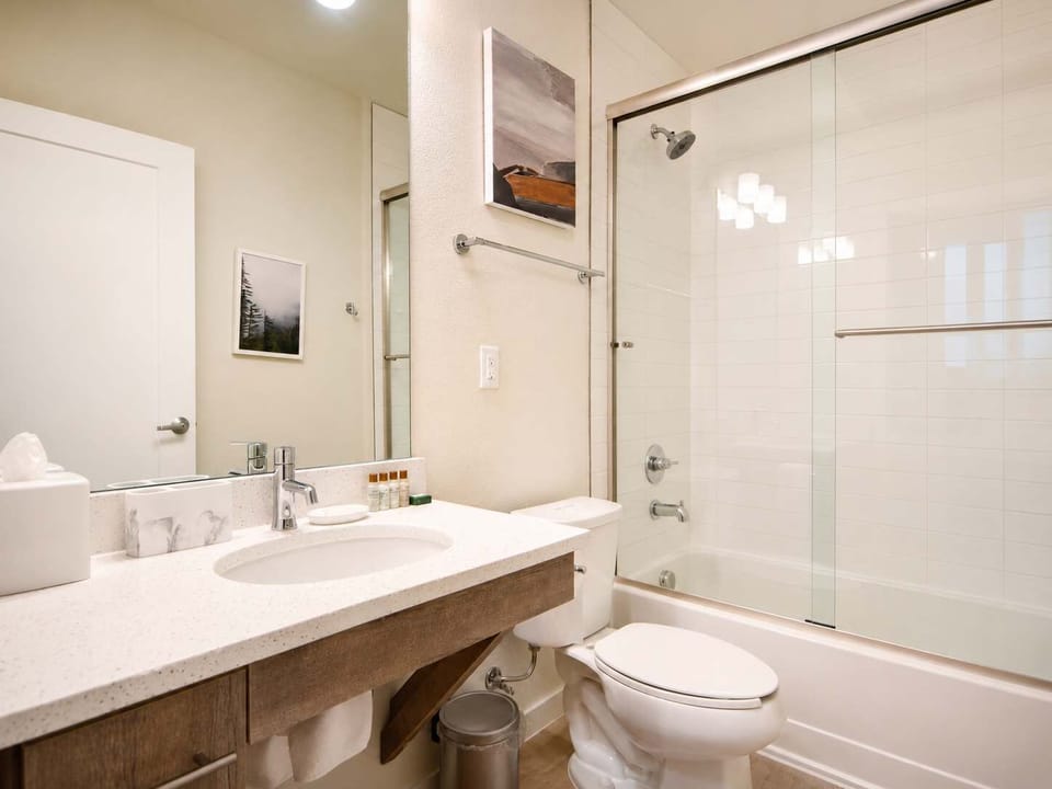 Full bathroom with tub and shower!