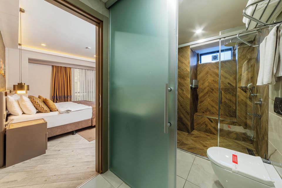 Hair dryer, slippers, towels, soap