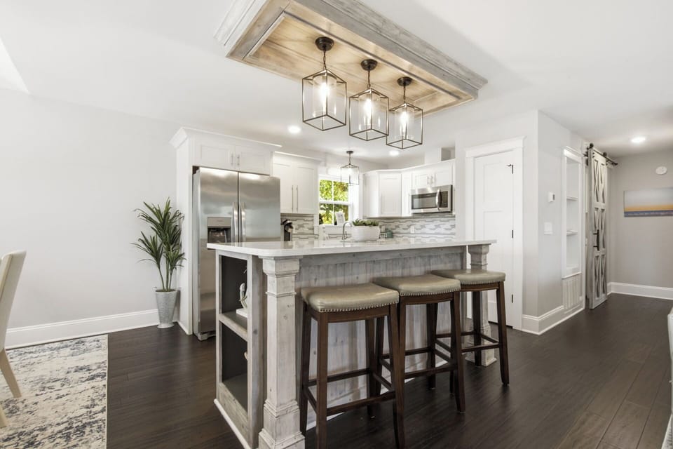 Level Two Kitchen with Bar Seating