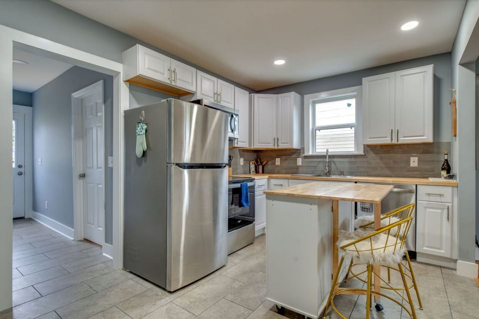 Kitchen area with dining
