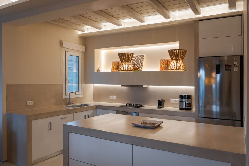 Deluxe Villa, Balcony, Sea View | Private kitchen | Espresso maker, full-size fridge, oven, stovetop
