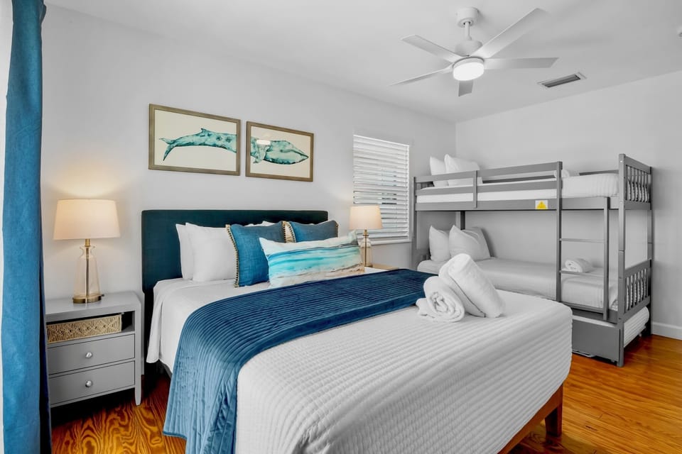 Third Bedroom, Queen bed and Twin over Twin bunk bed with Twin trundle