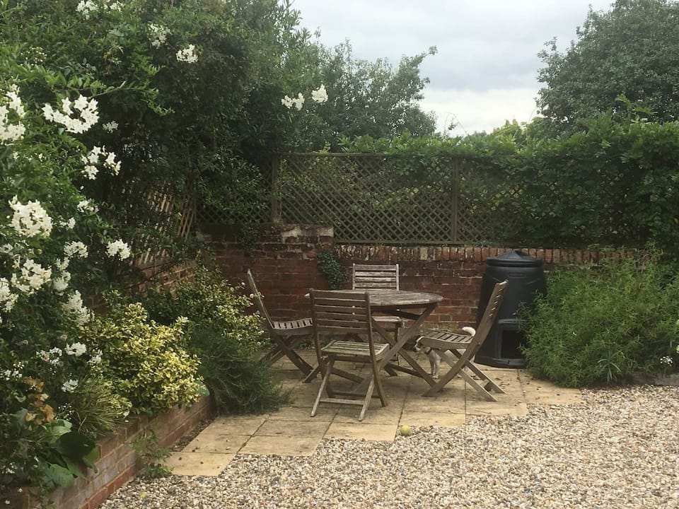 Garden dining area