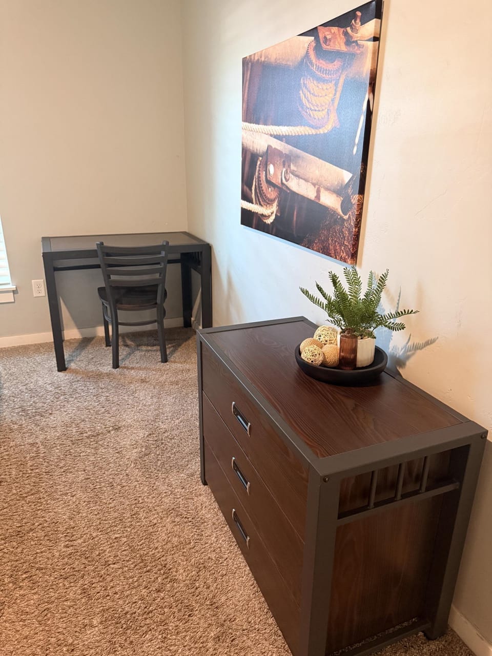 Spacious bedroom featuring a king bed 