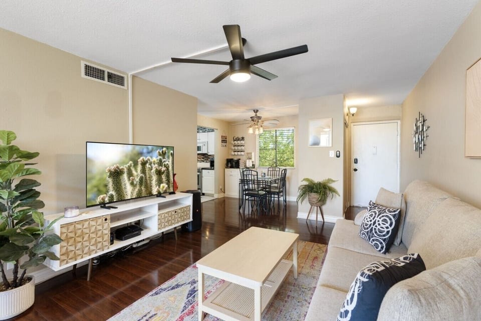 Open-concept living and dining areas create a bright, spacious feel.