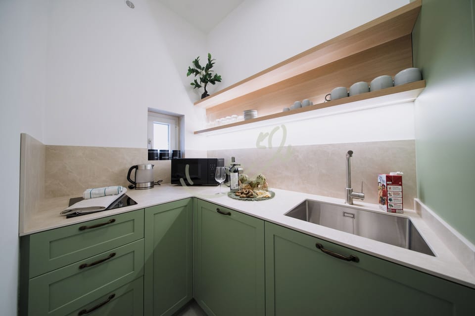 Apartment (2 Bedrooms) | Private kitchen | Microwave, stovetop, dishwasher, electric kettle