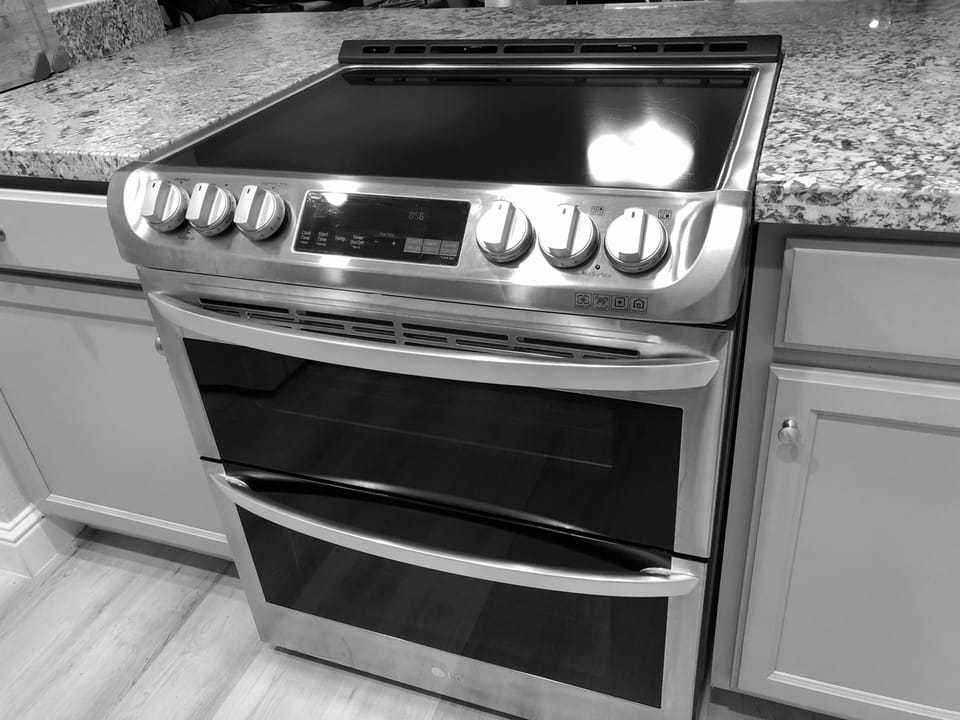 LG Stove with a Double Oven.