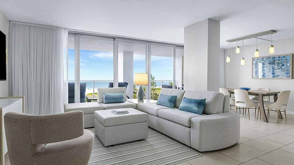 Separate living area.  Sofa is a queen bed.  
