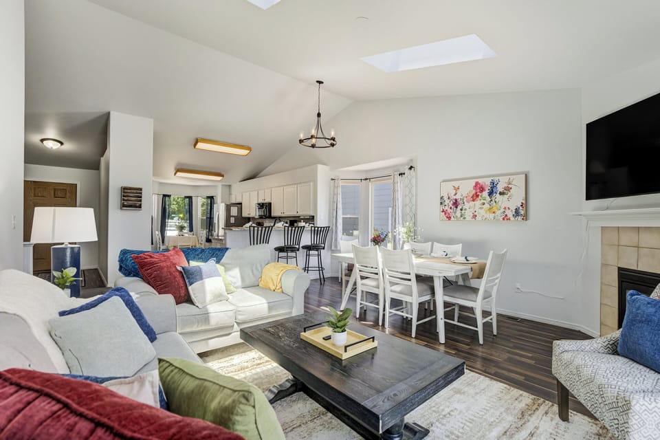 With four bedrooms, three bathrooms, two living areas, a game room, multiple outdoor spaces, and room for up to 10 guests, there's plenty of space for everyone to relax.
