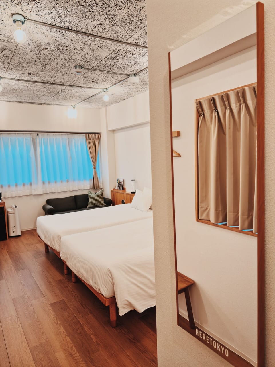 Basic Twin Room, City View (4th floor room) | Laptop workspace, WiFi (free), bed sheets