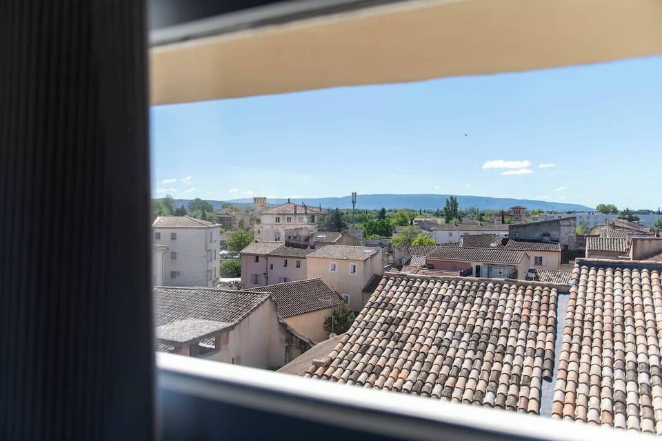 view of the village and Luberon